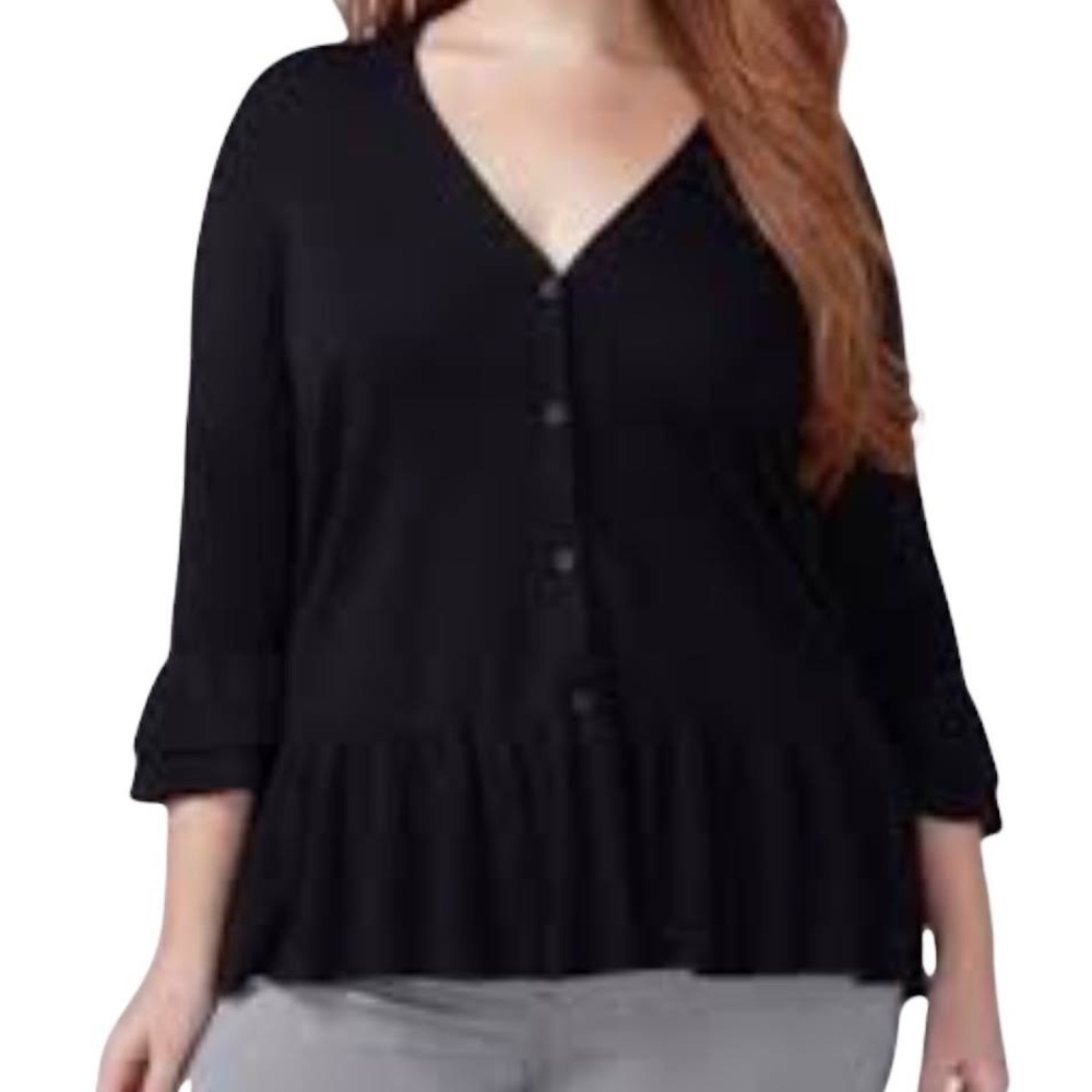 14/16 black Lane Bryant Peplum Cardigan